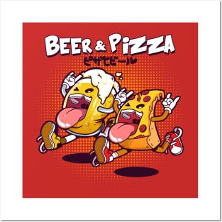 Beer & Pizza Posters and Art